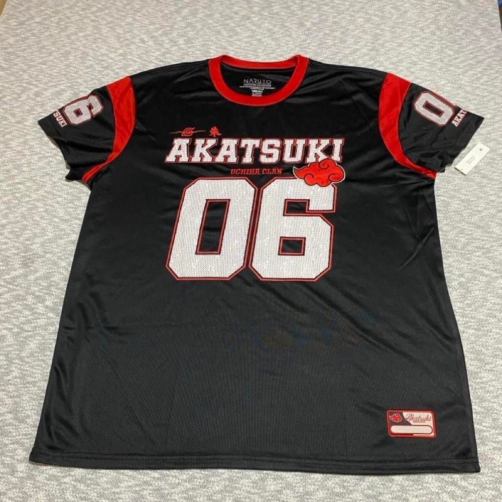 Naruto Akatsuki jersey with white number 06 women XL(46/48). SKU-B811 Polyester.
